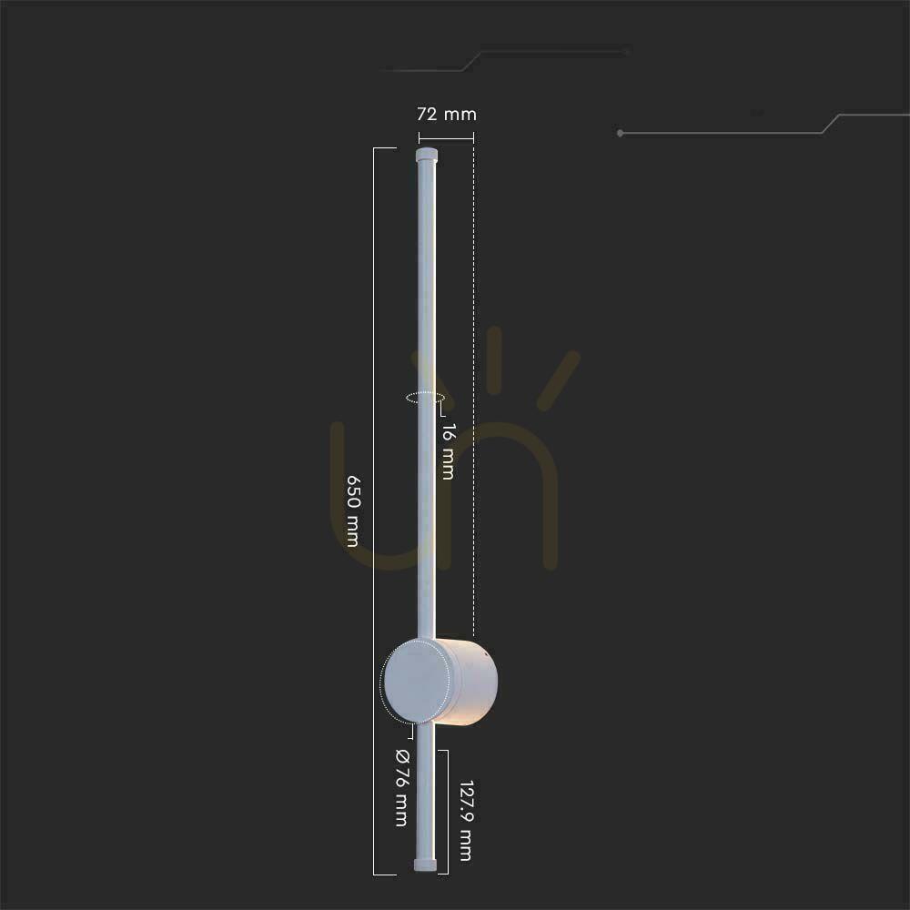 Preview LED V-TAC 12W IP65 White 63cm VT-11112-W 4000K 1590lm Wall Mounting. LED V-TAC 12W IP65 White 63cm VT-11112-W 4000K 1590lm Wall Mounting.