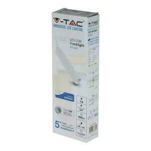V-TAC VT-407 LED Track Spotlight, 3-Phase, 7 W, 3000 K, CRI 90, White small 4