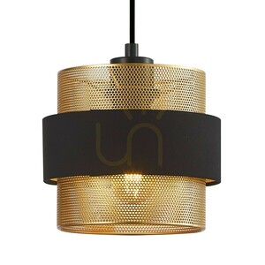 Italux Bans 3-light E27 pendant, gold and black, PND-27467-3-BK-GD small 2