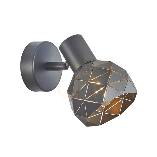Check Italux Harley Grey Steel Spotlight E14 SPL-3480-1-GR-GD