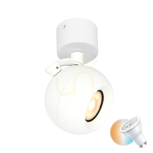 Check Italux White GU10 LED Spotlight Aluminum 10W 15 cm SPL-45379-1R-WH
