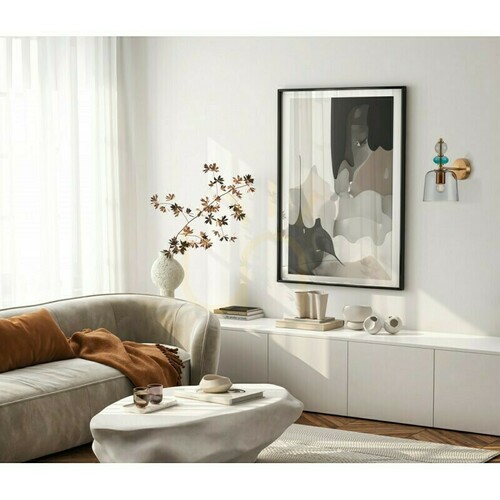 Check Italux Namos Brass Wall Sconce with Smoky Glass E27 WL-27092B-MC-BRO