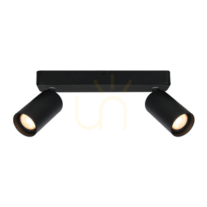 Italux Nesto Black GU10 2-Light Spotlight SPL-23436-2-BK 1 Italux Nesto Black GU10 2-Light Spotlight SPL-23436-2-BK small 1