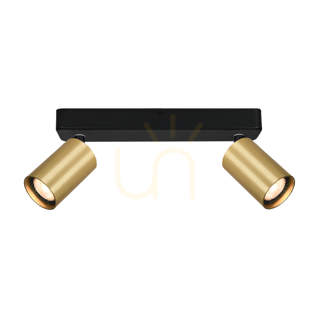 View Italux GU10 2-Point Black/Gold Spotlight LED Dimmable SPL-23436-2-BK-GD Italux GU10 2-Point Black/Gold Spotlight LED Dimmable SPL-23436-2-BK-GD