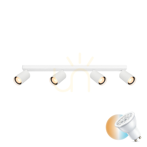 Check Italux White 4-Light GU10 LED Spotlight 60 cm Aluminum SPL-23436-4-WH
