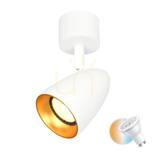 Check Spotlight Italux White GU10 LED Aluminum 10W IP20 7 cm SPL-36748-1R-WH-GD