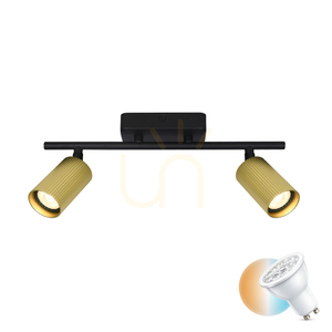 Italux 2-Light Black GU10 LED Spotlight SPL-46829-2-BK-GD 0 Italux 2-Light Black GU10 LED Spotlight SPL-46829-2-BK-GD small 0
