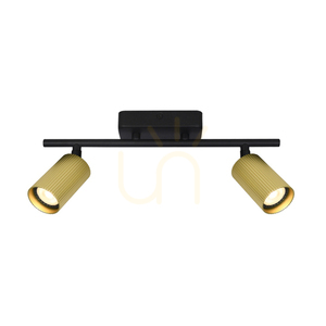 Italux 2-Light Black GU10 LED Spotlight SPL-46829-2-BK-GD 1 Italux 2-Light Black GU10 LED Spotlight SPL-46829-2-BK-GD small 1