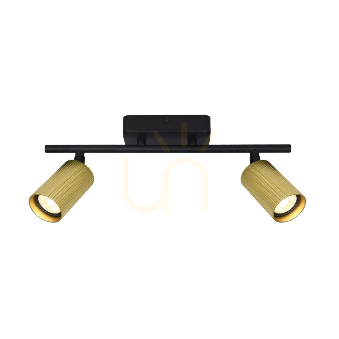 View Italux 2-Light Black GU10 LED Spotlight SPL-46829-2-BK-GD Italux 2-Light Black GU10 LED Spotlight SPL-46829-2-BK-GD
