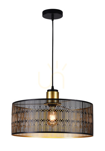 Check LASER Pendant lamp, textile cord black Aviano