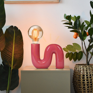 POP SERPENT Desk lamp , ceramic with textile cord and switch Aviano small 1