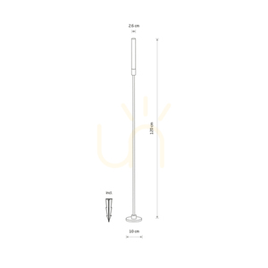 Ground Recessed Light Nowodvorski ZOLA LED 11546 black 3W 3000K 120 cm small 3
