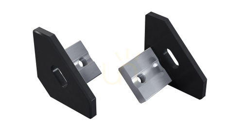 Check ALU plug LUMINES ajar black lacquered with hole