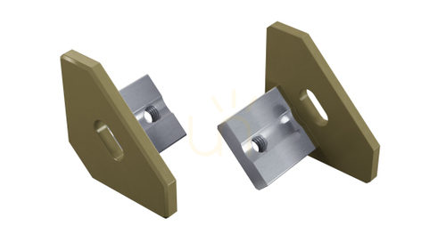 Check LUMINES Design+ ajar Reed Green RAL 6013 Aluminium End Cap with Opening 12-1506-10