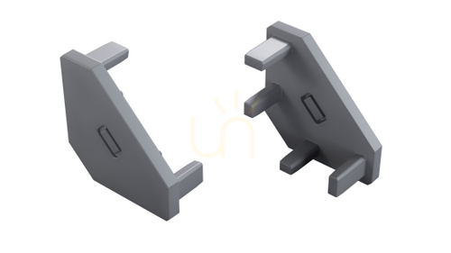Check Gray 2-in-1 end cap for LUMINES ajar profile