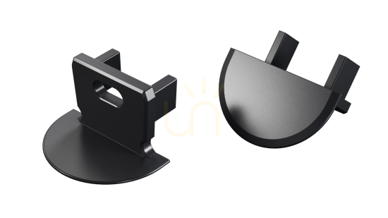 ALU LUMINES axin black anodized plug with hole