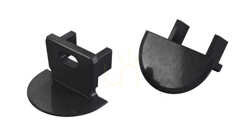 Check ALU LUMINES axin black lacquered plug with hole