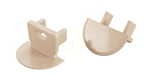 Check ALU LUMINES axin Light Ivory lacquered plug with hole