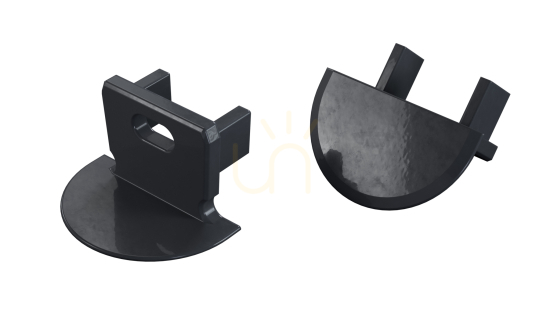 ALU LUMINES axin Rock Anthracite lacquered plug with hole