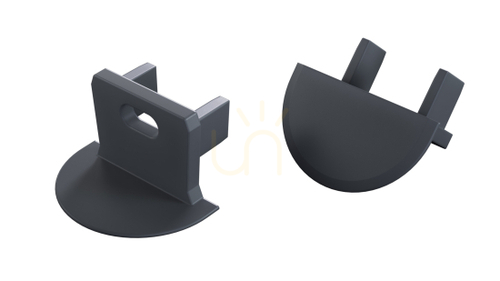 Check LUMINES axin Rock Anthracite profile plug with o.