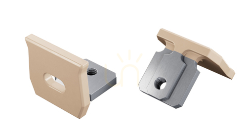 Check LUMINES axel aluminium end cap, silver anodised, without hole 12-1518-10