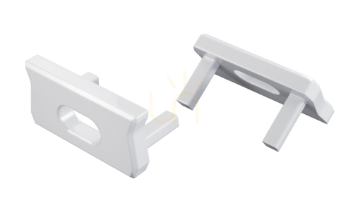 Check LUMINES atom white lacquered aluminium end cap with opening 12-1541-10