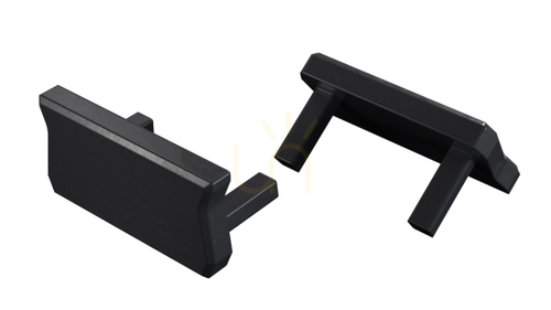 Check ALU plug LUMINES atom black lacquered