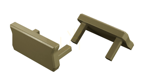 Check End cap ALU LUMINES atom Reed Green lacquered without hole
