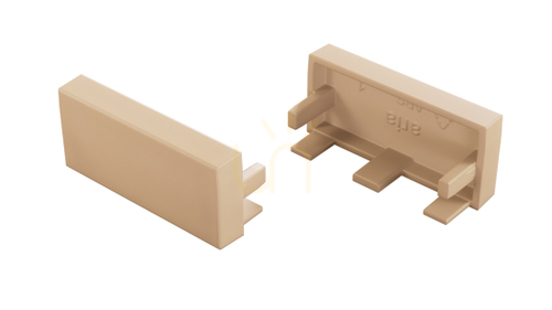 Check End Cap without hole for LUMINES aria LED profile Light Ivory RAL 1015 ABS 12-1528-01