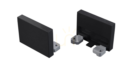 Check Black lacquered ALU end cap for LUMINES alba profile