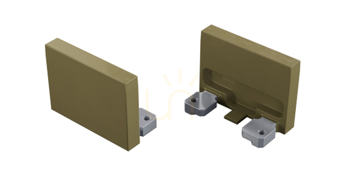 Check LUMINES alba aluminium end cap without opening, Reed Green RAL 6013