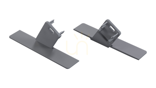 Check End cap for LUMINES Sono profile silver lacquered right with hole