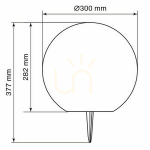 Solar garden ball 20 cm RGBW with remote control small 1