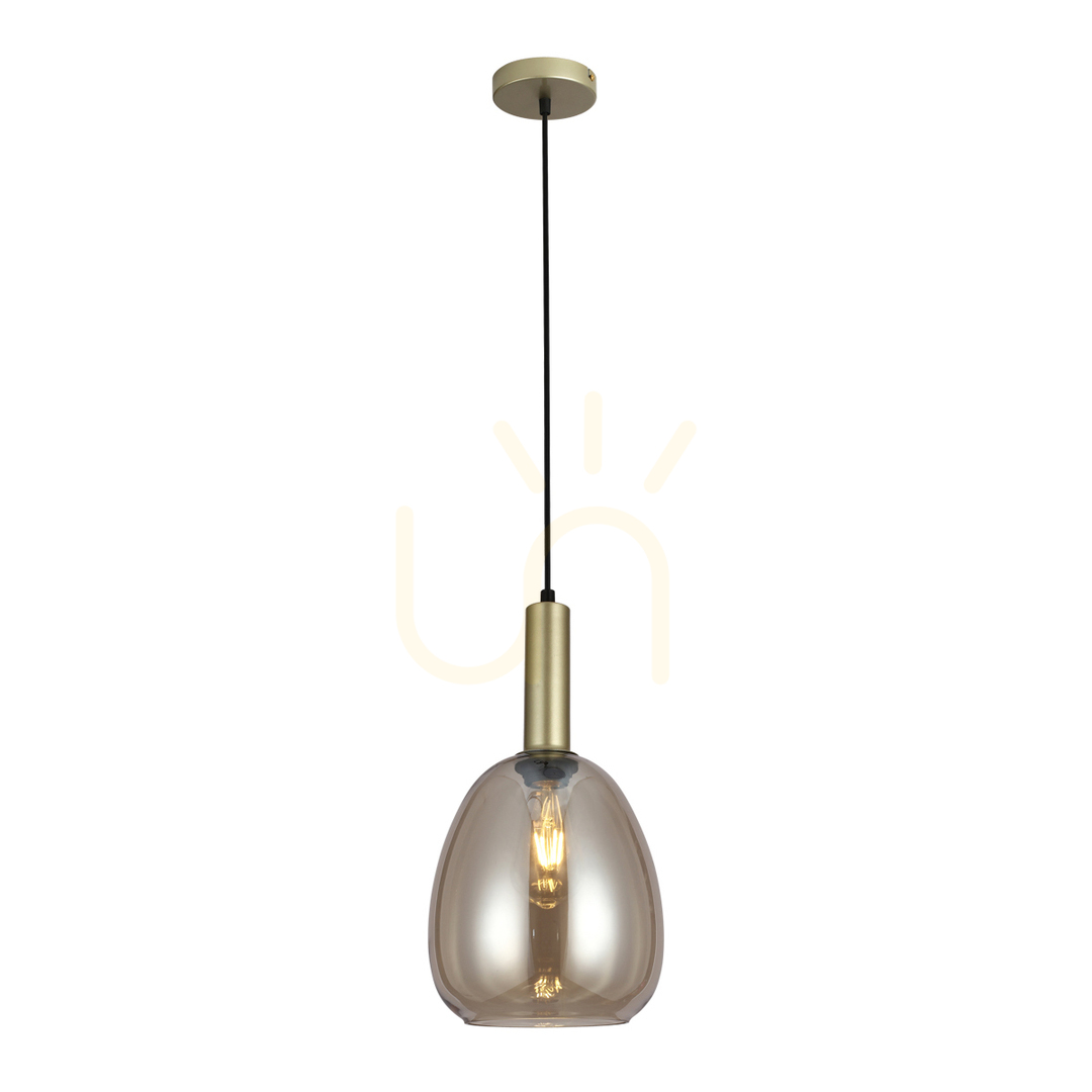 Italux Modern Pendant Lamp E27 Champagne Gold 21 cm PND-23541-1-GD-CH