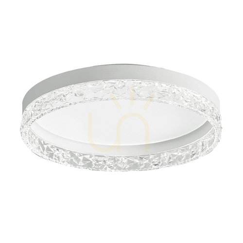 Check Italux LED Pendant Light White Acrylic 50 cm Dimmable PLF-68590-WH