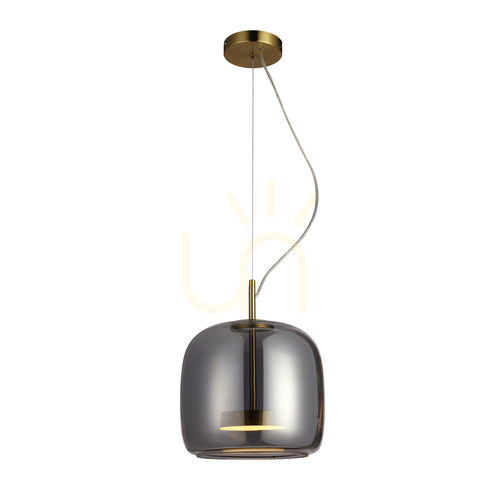 Check Pendant Light Italux Smoky Gold LED 26 cm PND-17760A-BRSS-SG