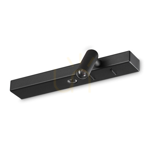 Check Wall Light Ideallux Bonne Nuit Black LED 22 cm 336817