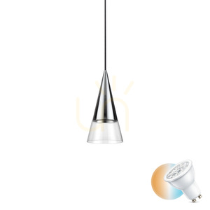 Pendant Light Ideallux Cono SP1 Chrome Glass GU10 321462 small 0