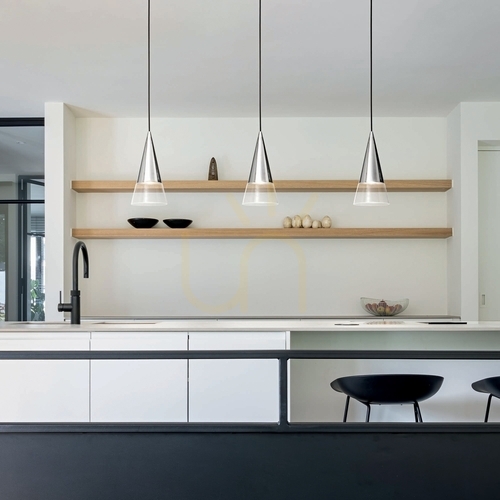 Check Pendant Light Ideallux Cono Brass Glass GU10 15 cm 321479