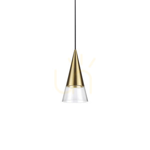 Pendant Light Ideallux Cono Brass Glass GU10 15 cm 321479 small 2