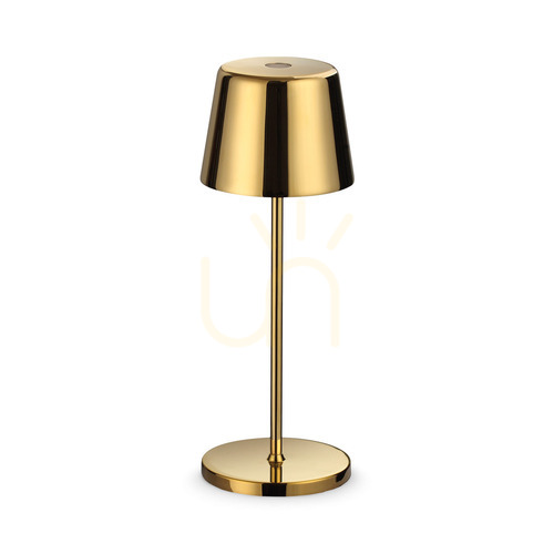 Check Table Lamp Ideallux Cute Gold LED Dimmable 20.8 cm 346939