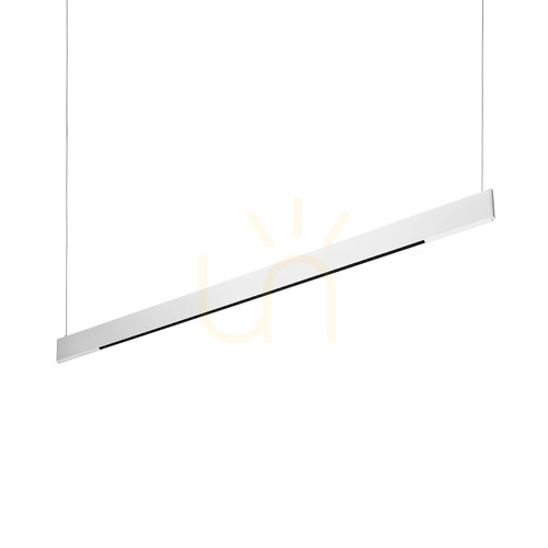 Check Pendant Light Ideallux Steel White LED 36W 120 cm 3000K 336183