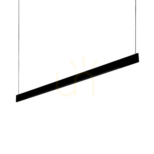 Check Pendant Light Ideallux Steel 336176 Black LED 36W 120 cm 3000K