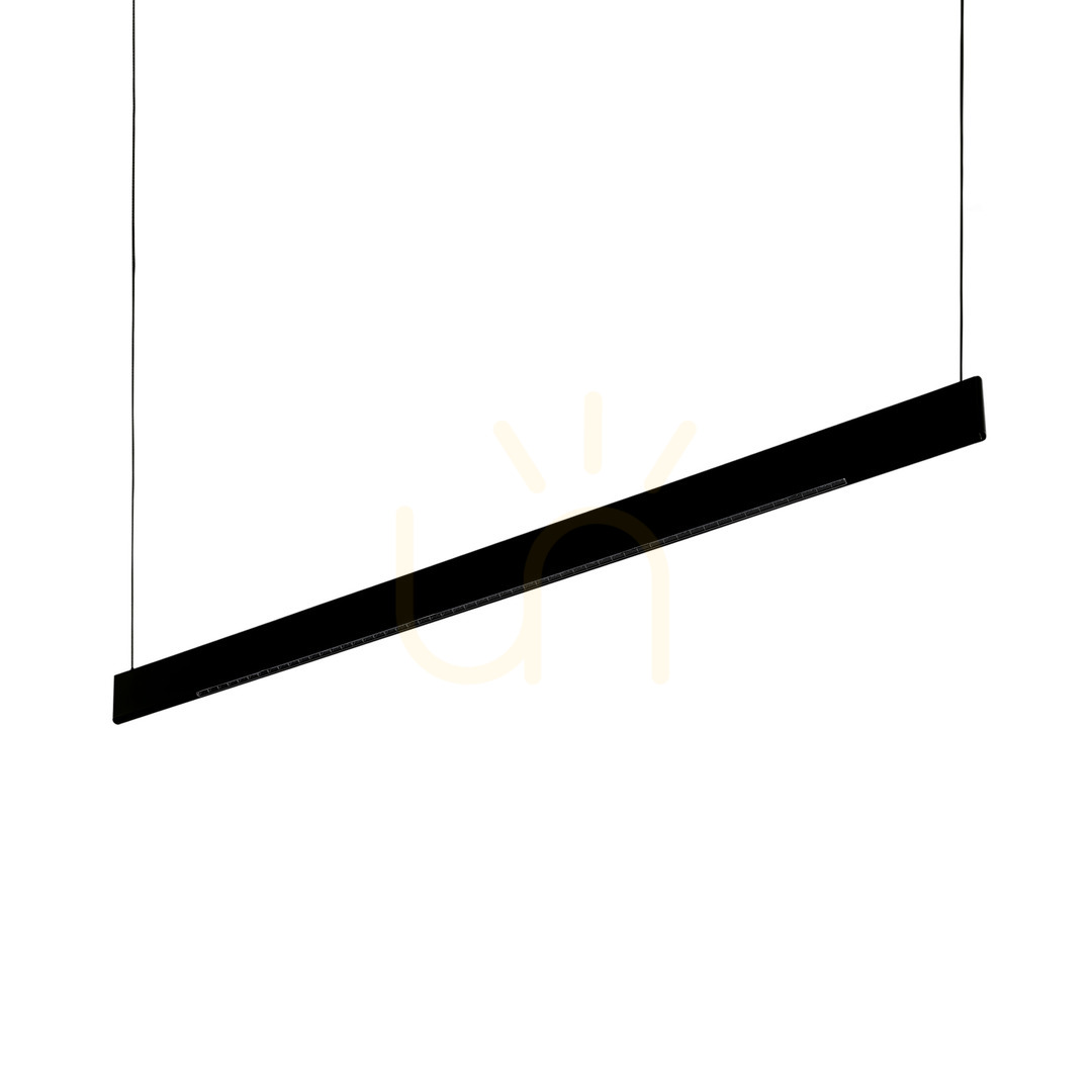 Pendant Light Ideallux Steel 336176 Black LED 36W 120 cm 3000K