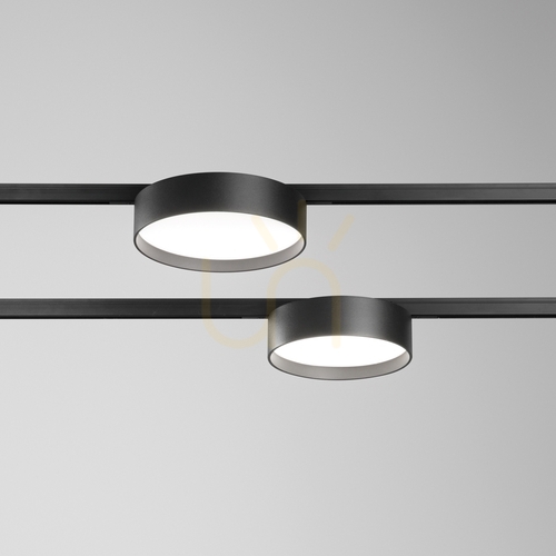 Check Track Light Ideallux Deva Disc Black 15W 3000K 332901