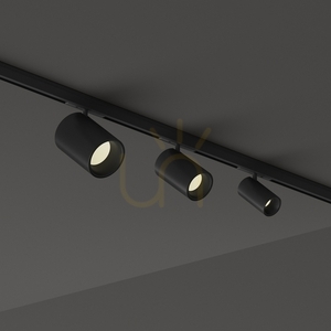 Track Light Ideallux Deva 332819 Black 8W 3000K Aluminum small 1