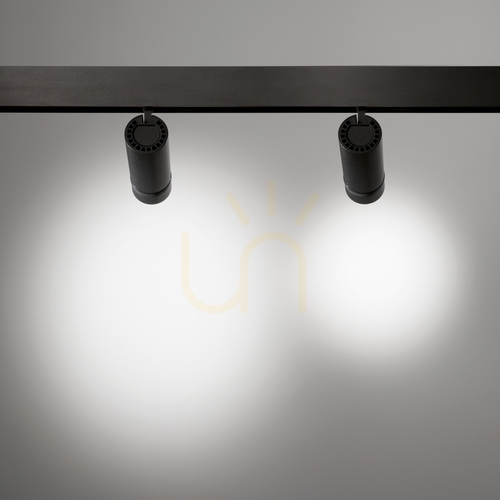 Check Track Light Ideallux EGO 340197 Black 10W 4000K Zoom 19 cm