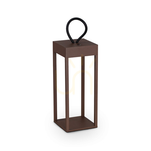 Check Table Lamp Ideallux Enya 323244 Brown LED 5W Dimmable 30 cm