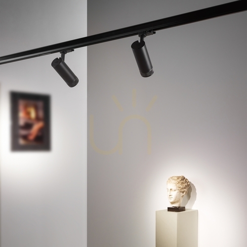 Check Track Light Ideallux EOS 340814 Black 25W 2700K 3-Phase