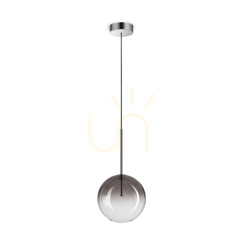 Check Pendant Light Ideallux Equinoxe 345369 Smoke Glass Chrome 20 cm